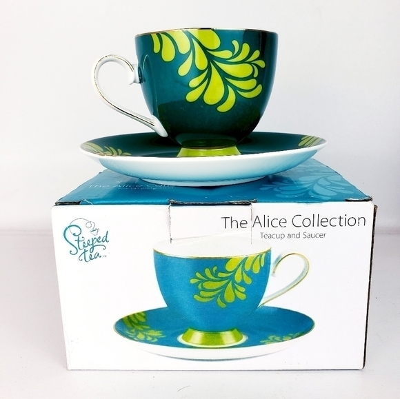 STEEPED Tea Mod Teapot w/ Teacup & Saucer Set - Picture 2 of 9